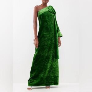 BNWT Bernadette Emerald Green Velvet Nel Evening Maxi Dress Sz 38 / 6 Wedding